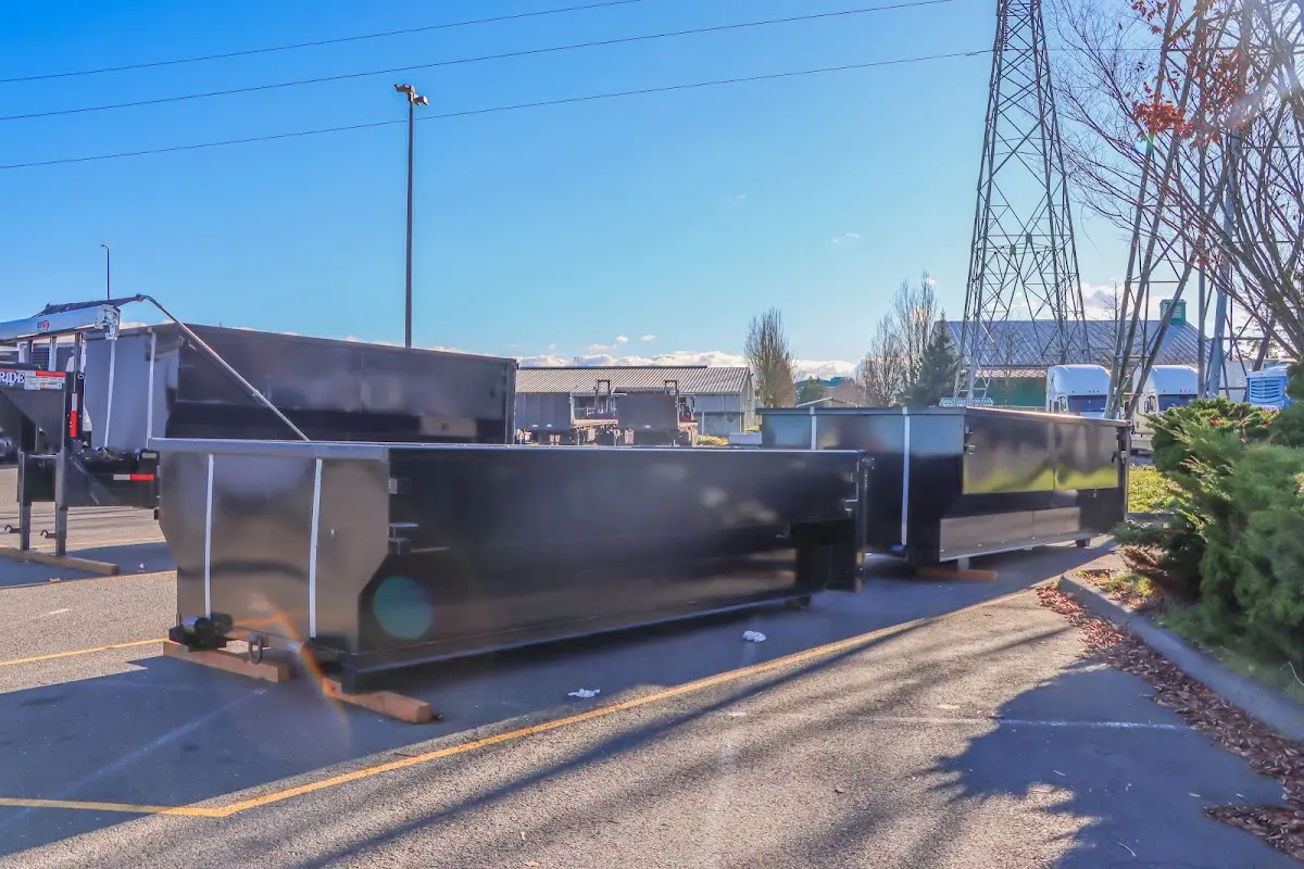 Roll-off dumpster ready for waste disposal at job site for Estate Cleanout Dumpster Rental in Garrison